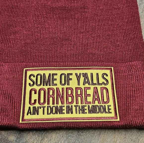 NWT Country Journey Red Beanie with Cornbread Patch - Picture 2 of 2